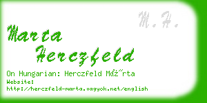 marta herczfeld business card